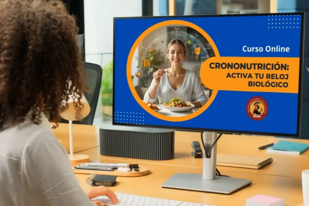 Alumno aprendiendo el curso online sobre crononutrición